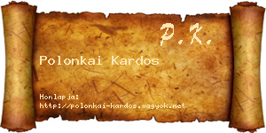 Polonkai Kardos névjegykártya